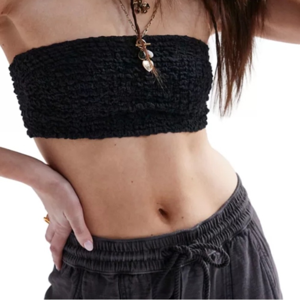 Free People Bea Textured Bandeau Top